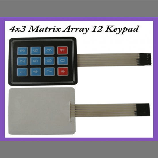 4X3 Matrix Keypad - Membrane type
