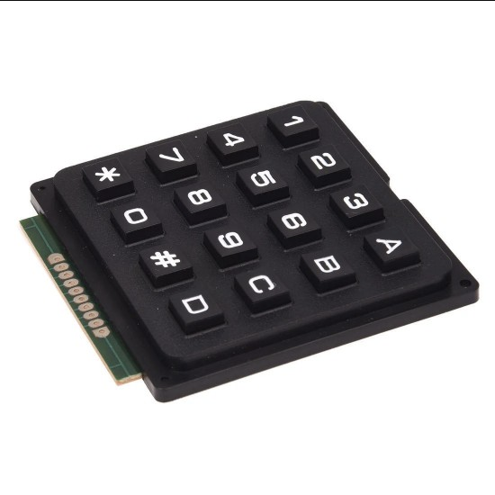 4×4 Matrix 16 Keyboard Keypad Telephone Style - Black