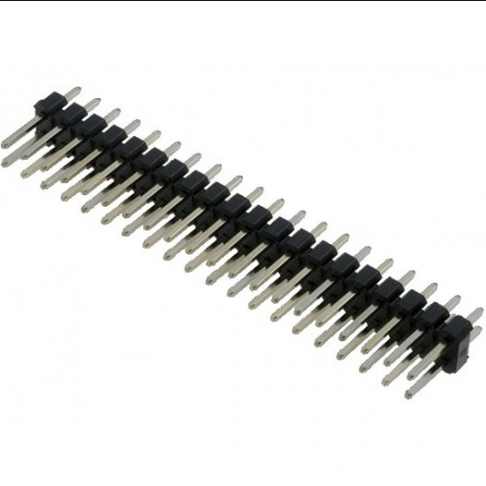 2.54MM Pitch 40 Pin Male Double Row (2x20) Pin Header Strip Breakable - 2Pcs