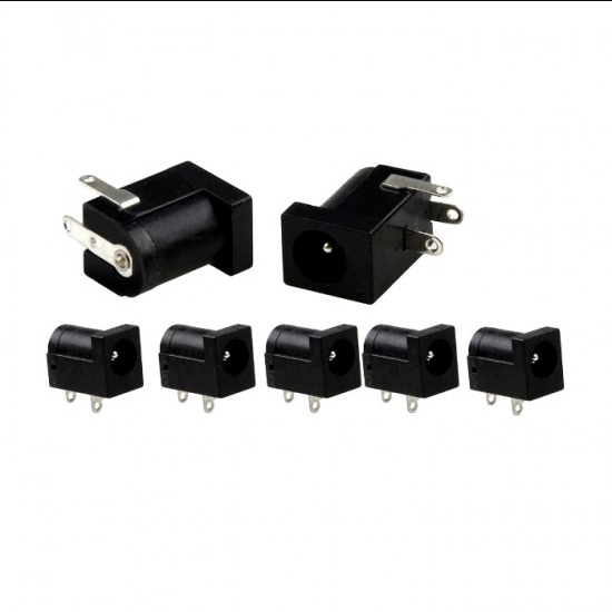 DC Power Jack Supply Female Socket 5.5×2.1mm - 5 Pcs