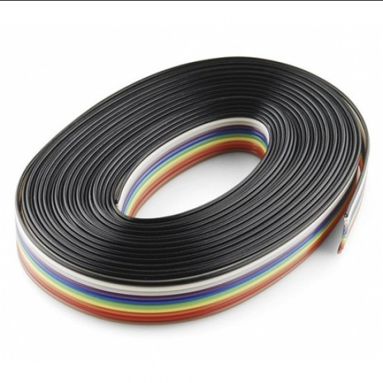 Multicolor Flat Ribbon Cable 10 wire - 1 meter (2 Pcs)