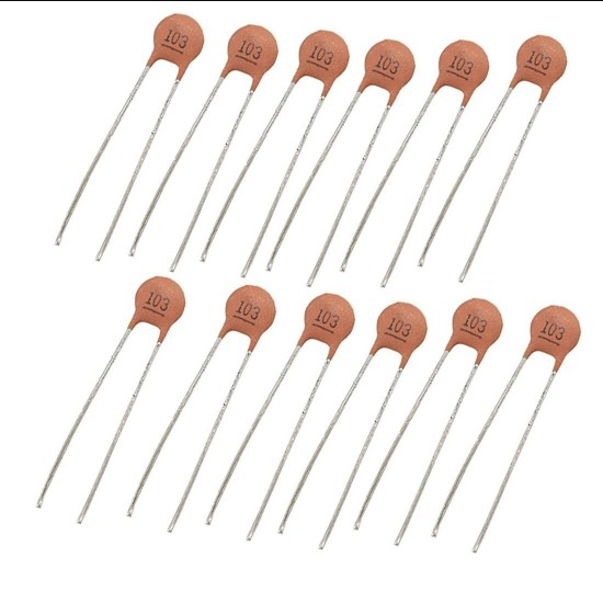 0.01uF 103 Ceramic Disc Capacitors -Set of 20 Pieces