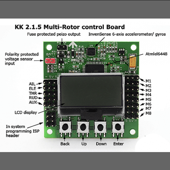 KK 2.1.5 Multi-rotor LCD Flight Controller Board