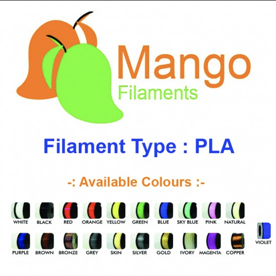 Mango PLA 1.75mm 3D Printing Filament 1kg - White