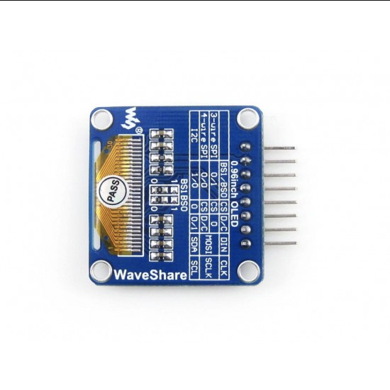 0.96 inch OLED Display I2C Module White 128x64 - 7 Pin