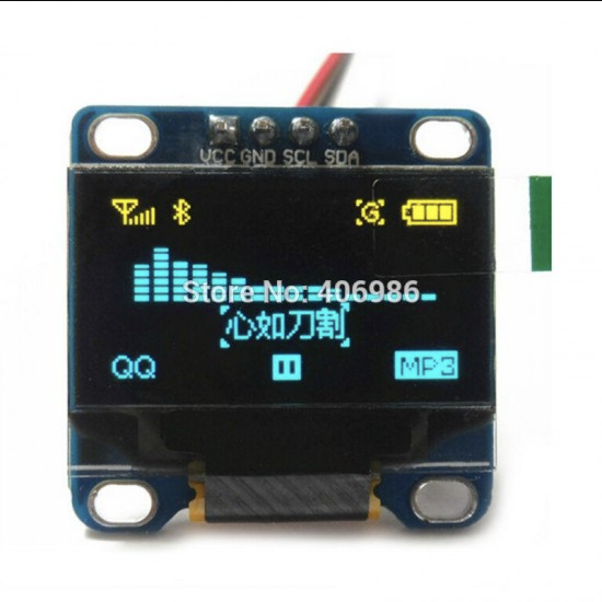 0.96 inch OLED Display Module Yellow-Blue 128X64 - 4 Pin