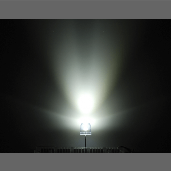 White LED 10 mm - 5 units